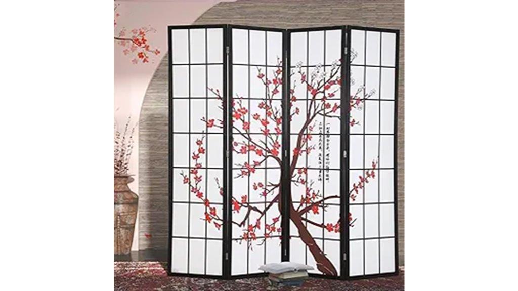 four panel folding screen