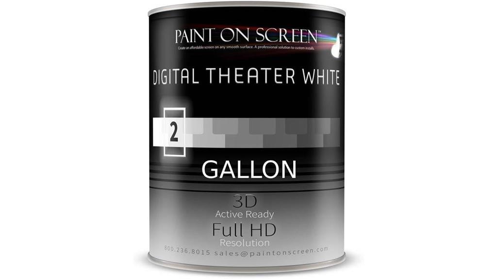 gallon size projector screen paint