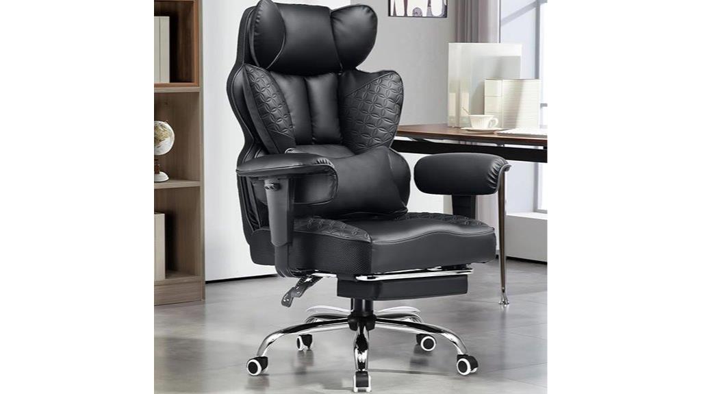gaming chair with footrest