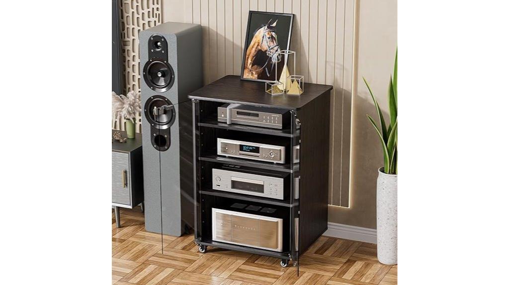 glass door mobile storage cabinet