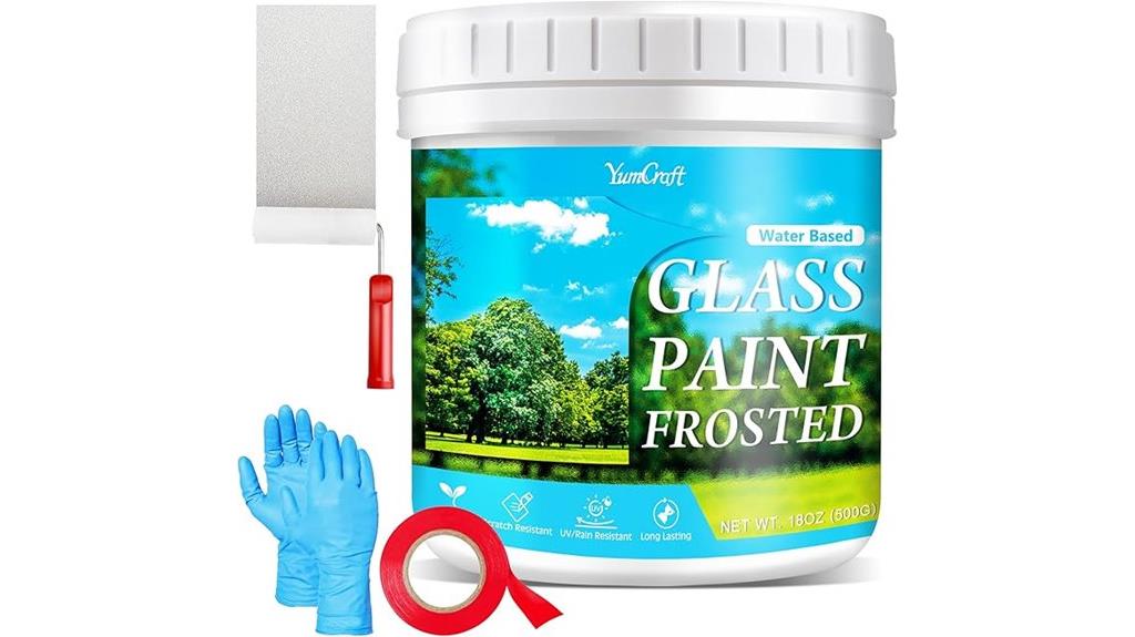 glass window frosted paint