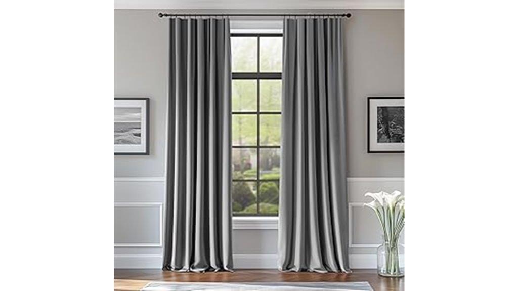 gray 96 inch velvet curtains