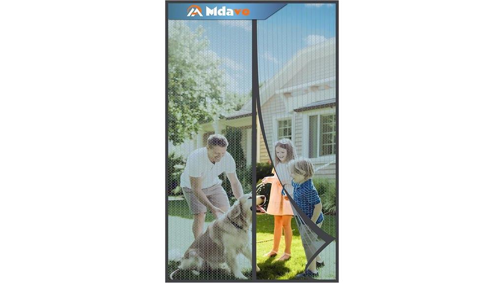 gray mesh screen door