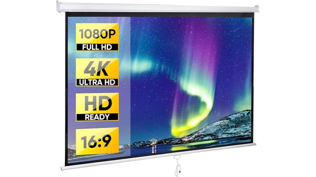 hd manual projector screen
