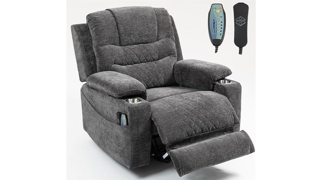 heavy duty recliner with storage