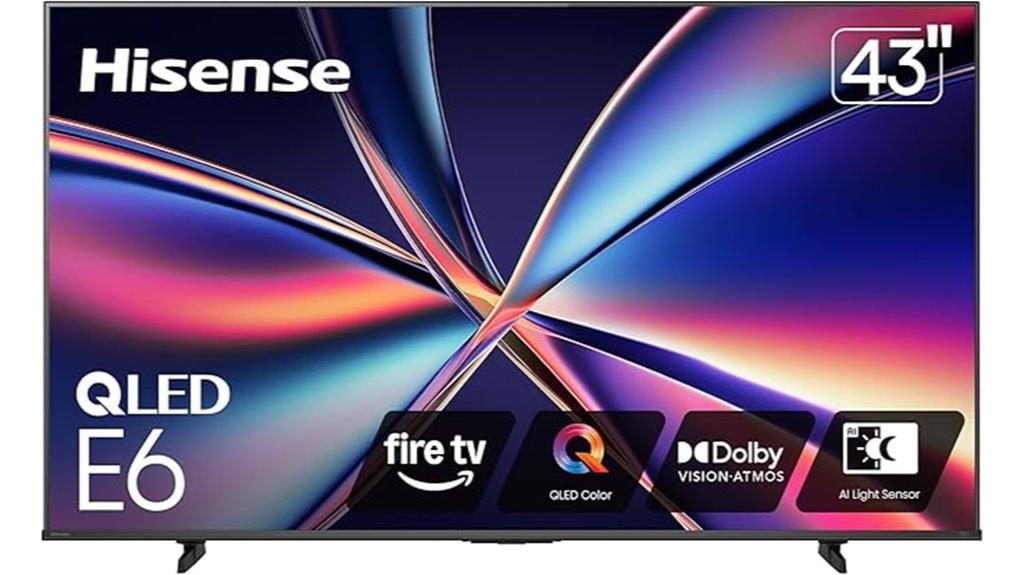 hisense 43 inch qled tv