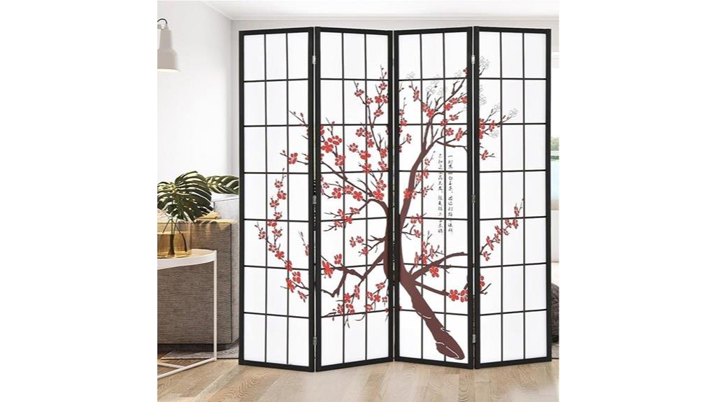 japanese style four panel divider