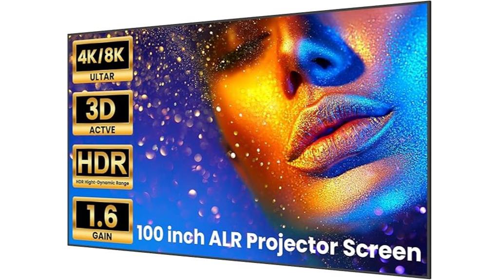 large 100 inch alr screen