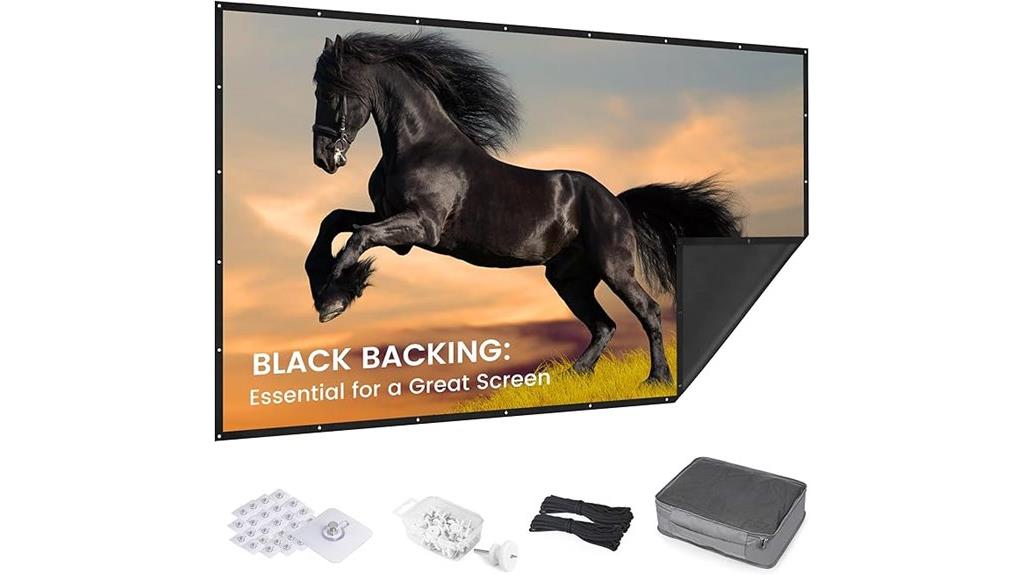 large 120 inch indoor outdoor screen