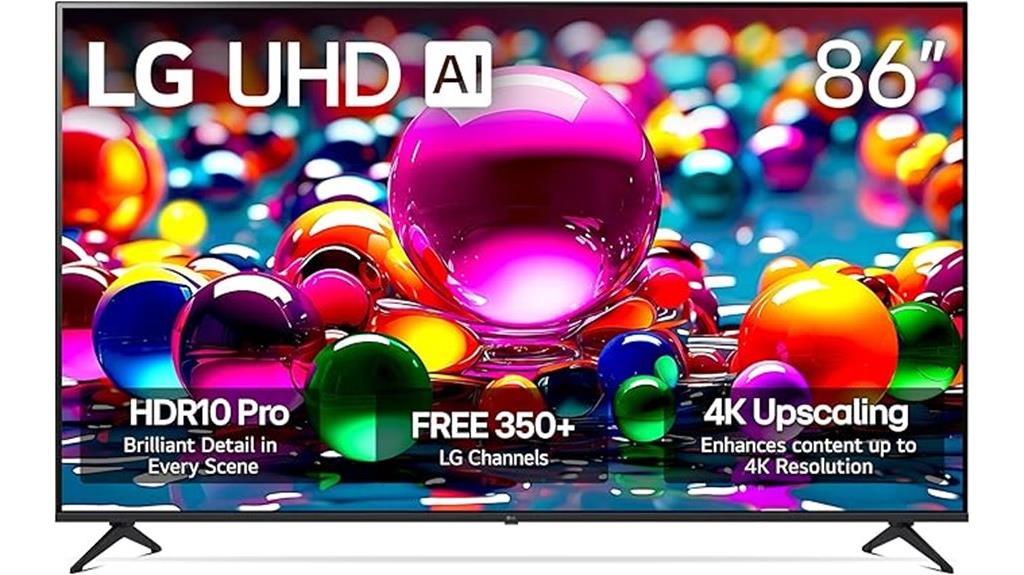 large 86 inch uhd smart tv