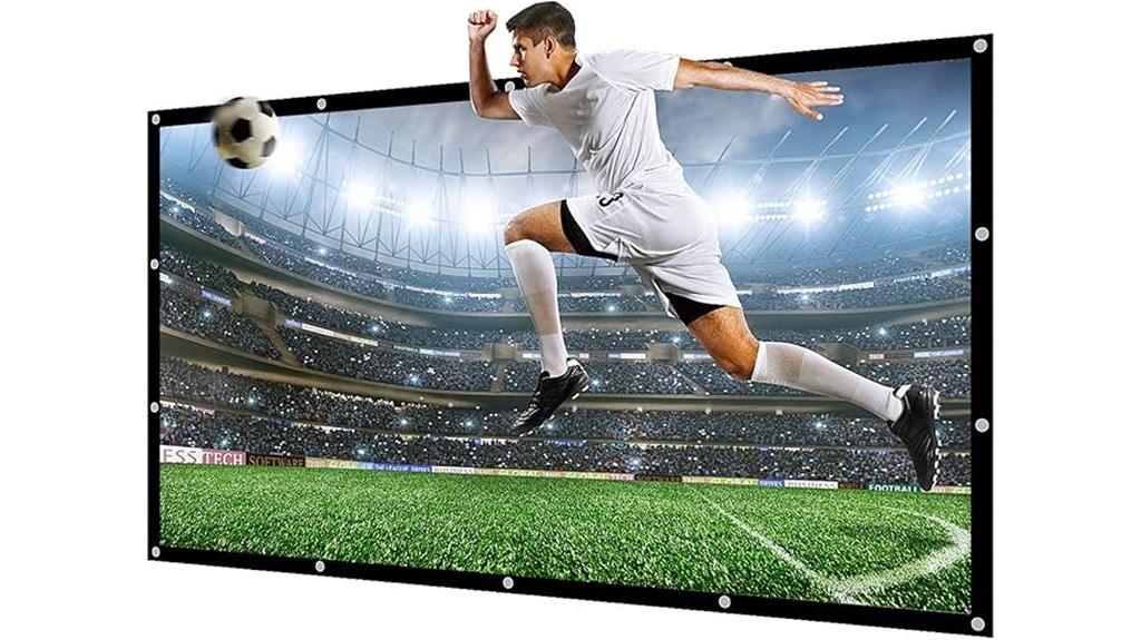 large canvas projector screen