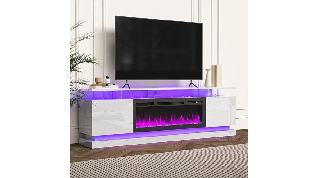 large fireplace tv stand