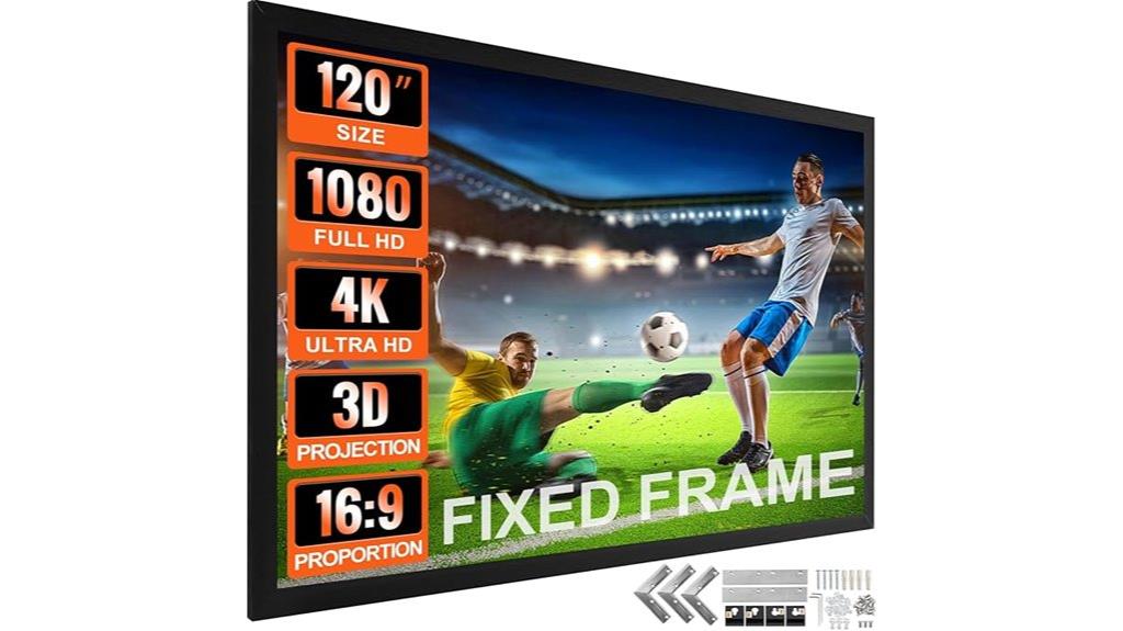 large fixed frame screen