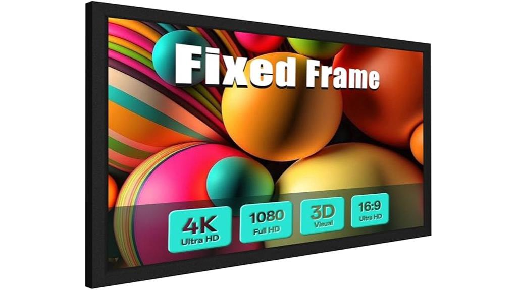 large fixed projection screen