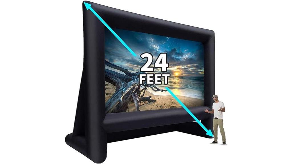 large inflatable movie screen