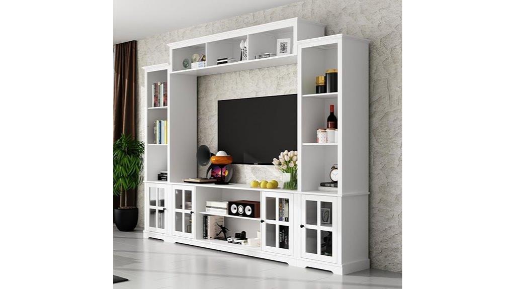 large wooden wall unit