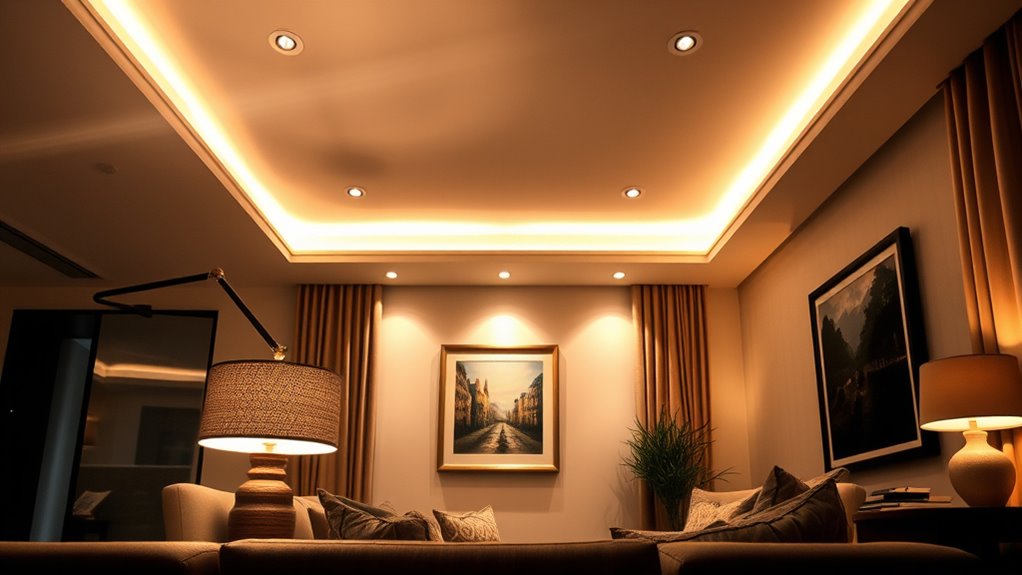 layered lighting enhances ambiance