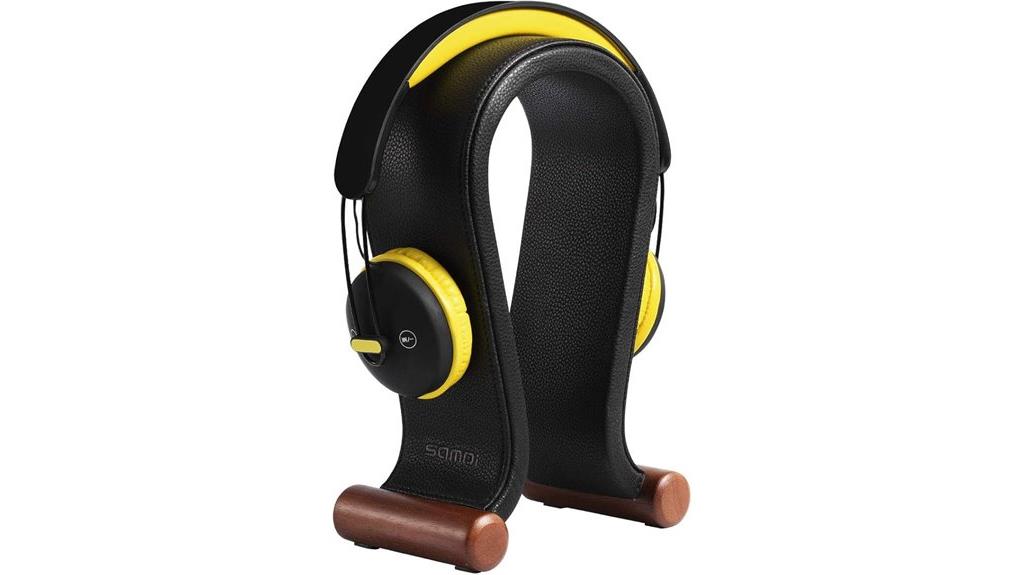 leather headphone stand design