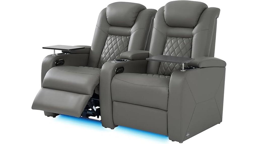 leather recliner for two