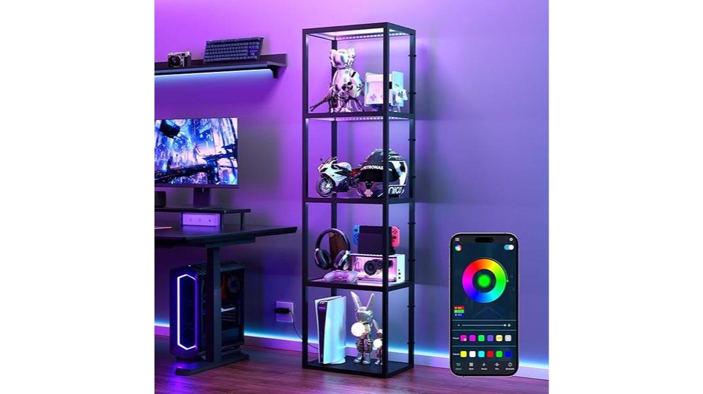 led lit display cabinet