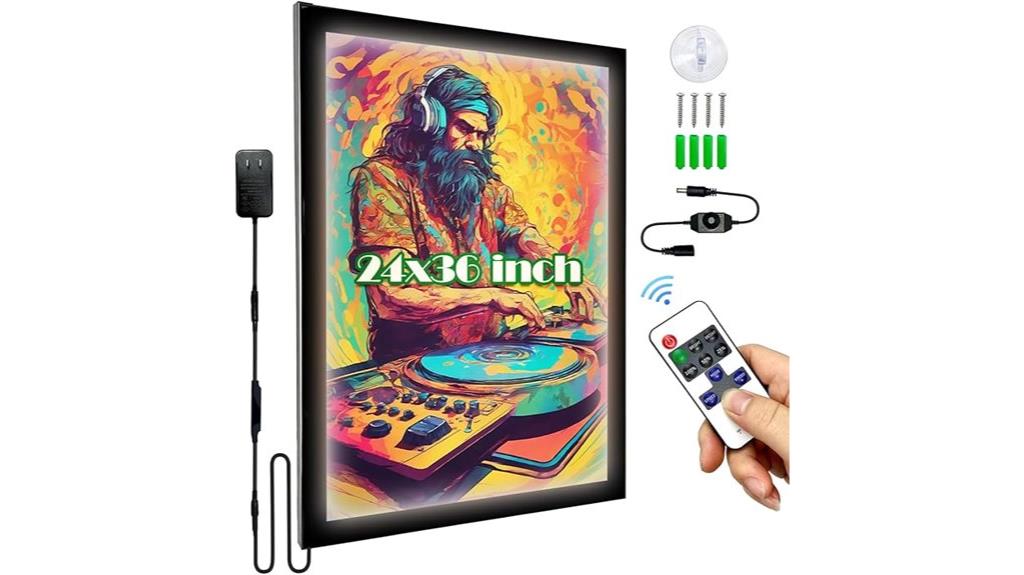 led poster frame with remote