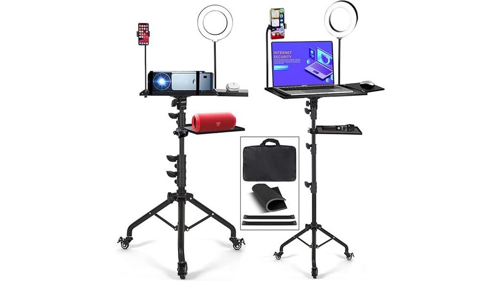 led ring light tripod