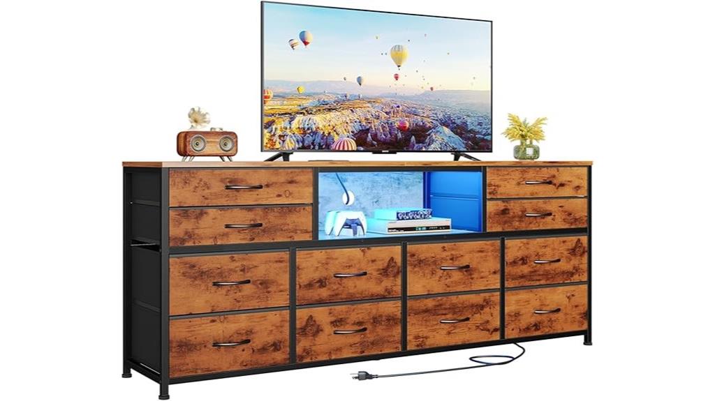 led tv dresser with outlets