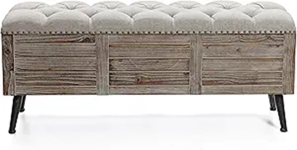 luxenhome bedroom storage bench