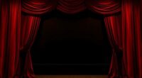 luxurious velvet theater drapes
