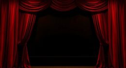 luxurious velvet theater drapes