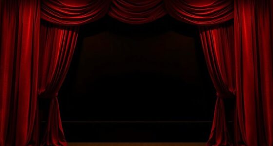 luxurious velvet theater drapes