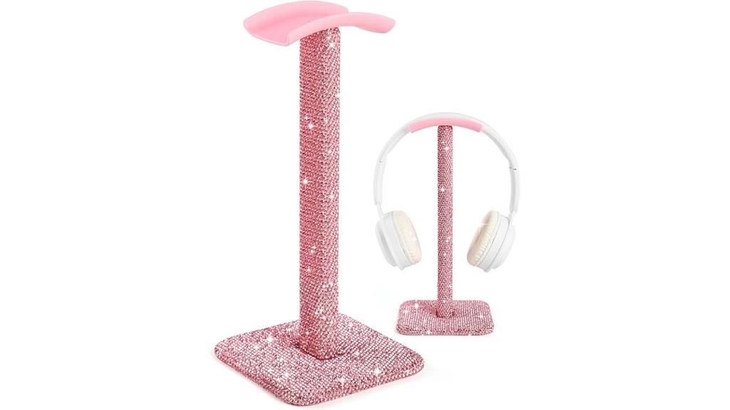 luxury crystal headphone stand