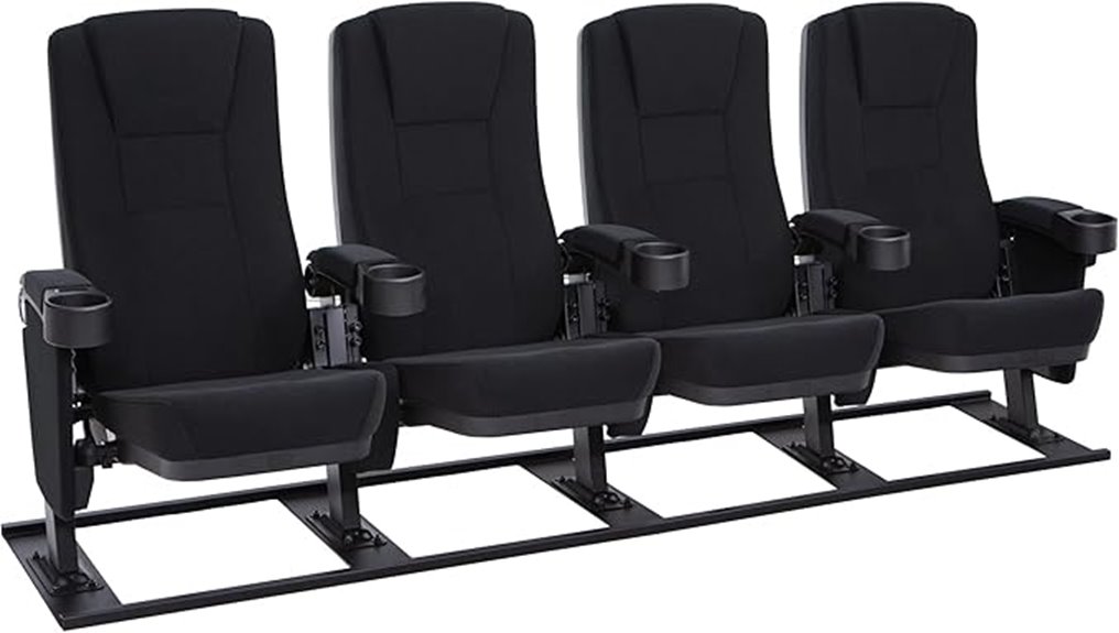 luxury four seat theater row