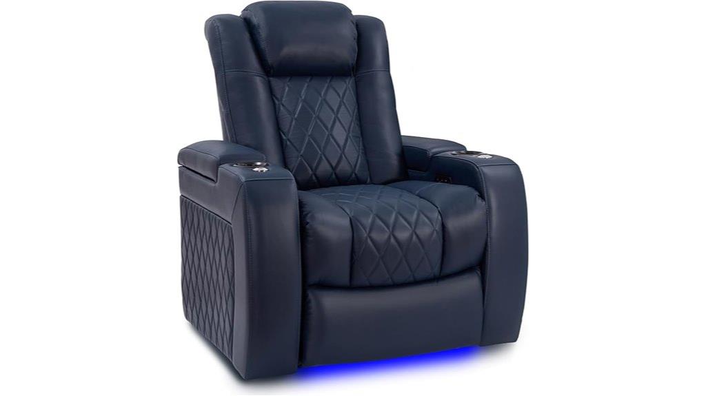 luxury leather power recliner