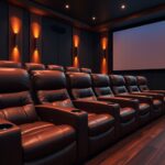 luxury leather theater seating