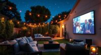 luxury outdoor movie set