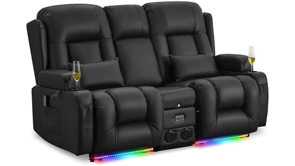massage heat bluetooth loveseat