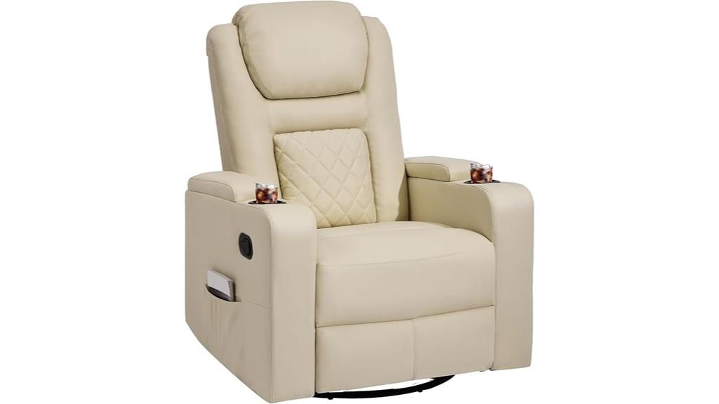 massage heat swivel chair