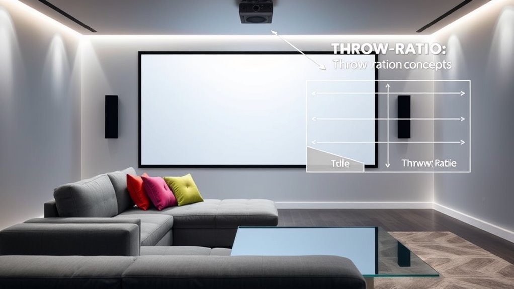 matching projector features to space