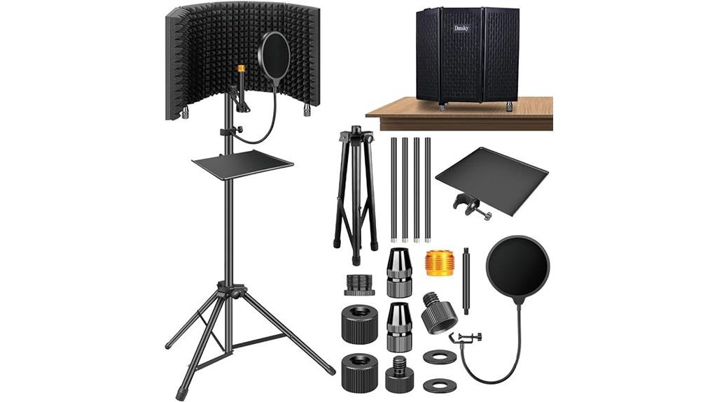 microphone isolation shield with accessories