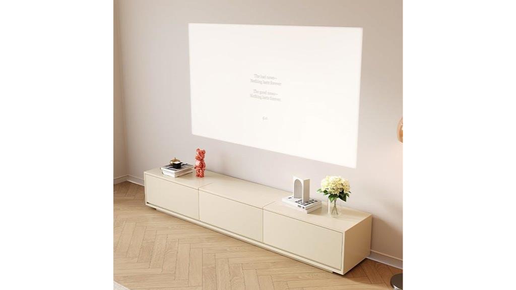 minimalist white solid wood cabinet
