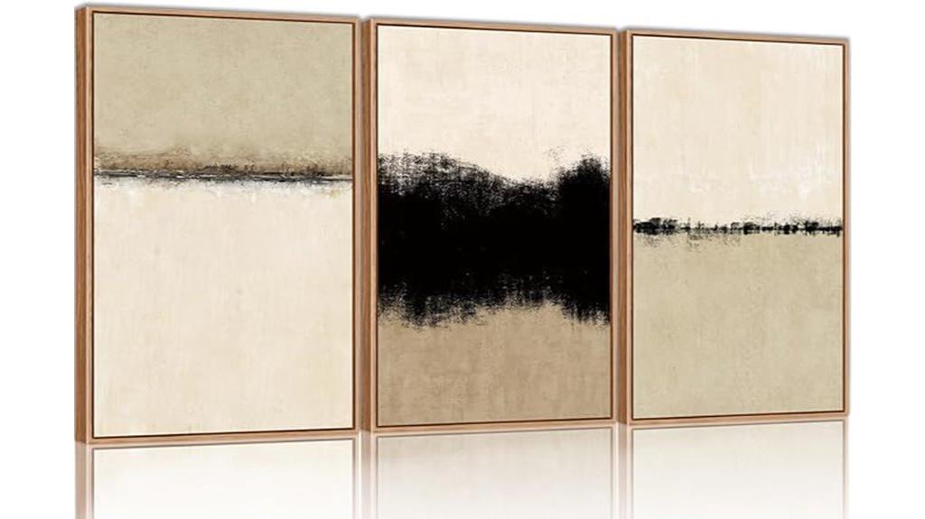 modern beige black canvas