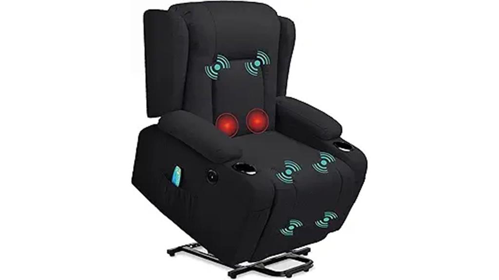 modern linen recliner massage