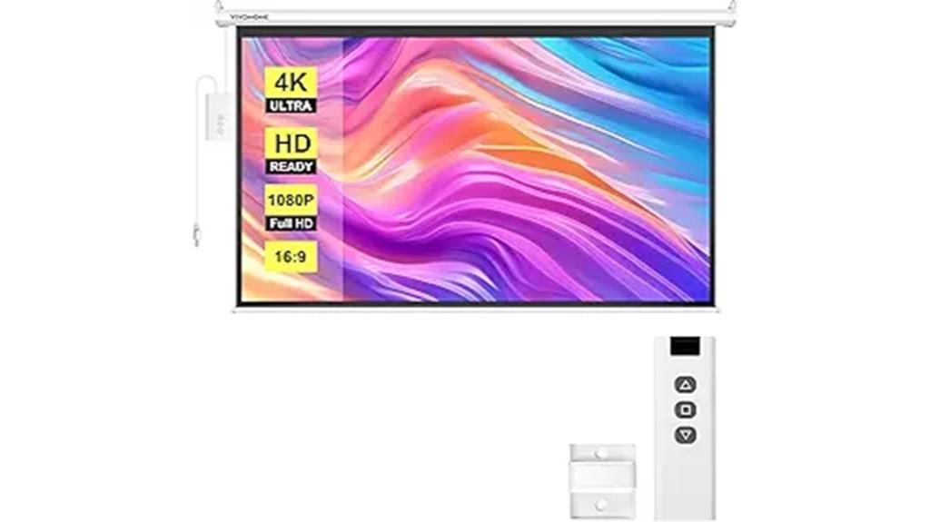 motorized 100 inch hd screen