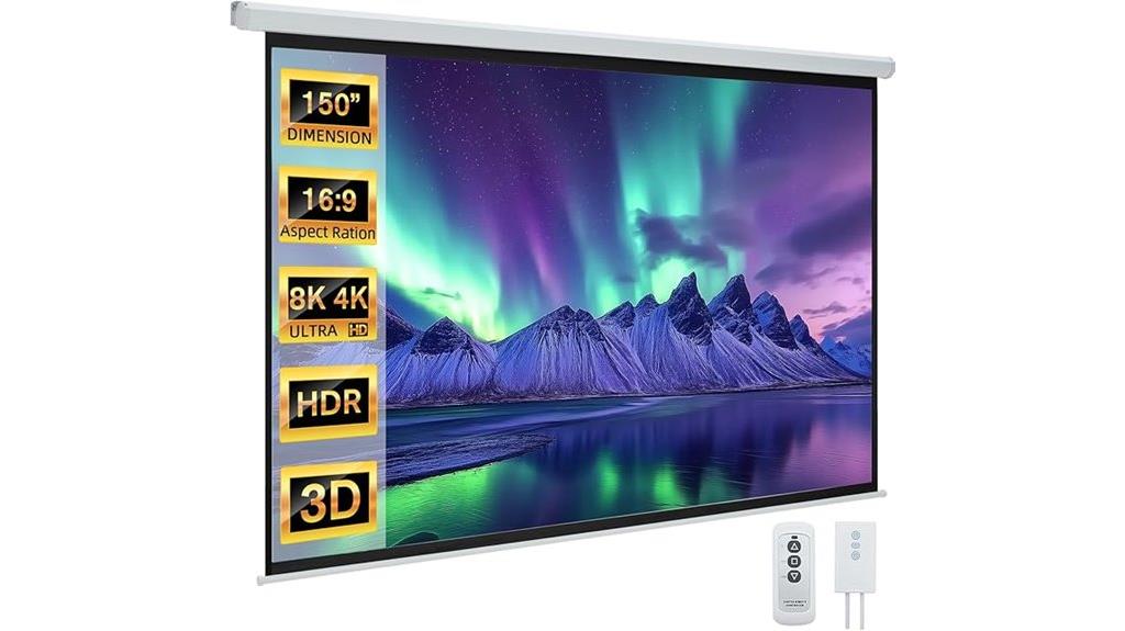 motorized 4k retractable screen
