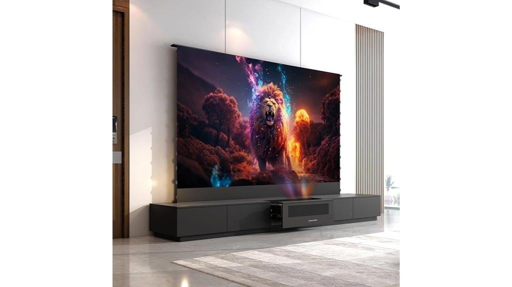 motorized floor rising screen cabinet