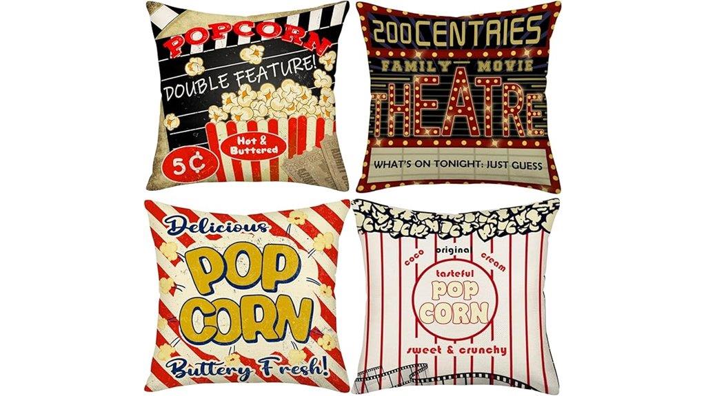 movie theater pattern pillows