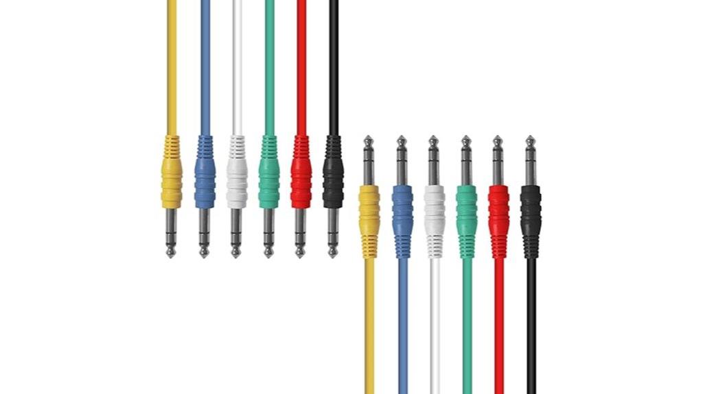 multi color stereo patch cables