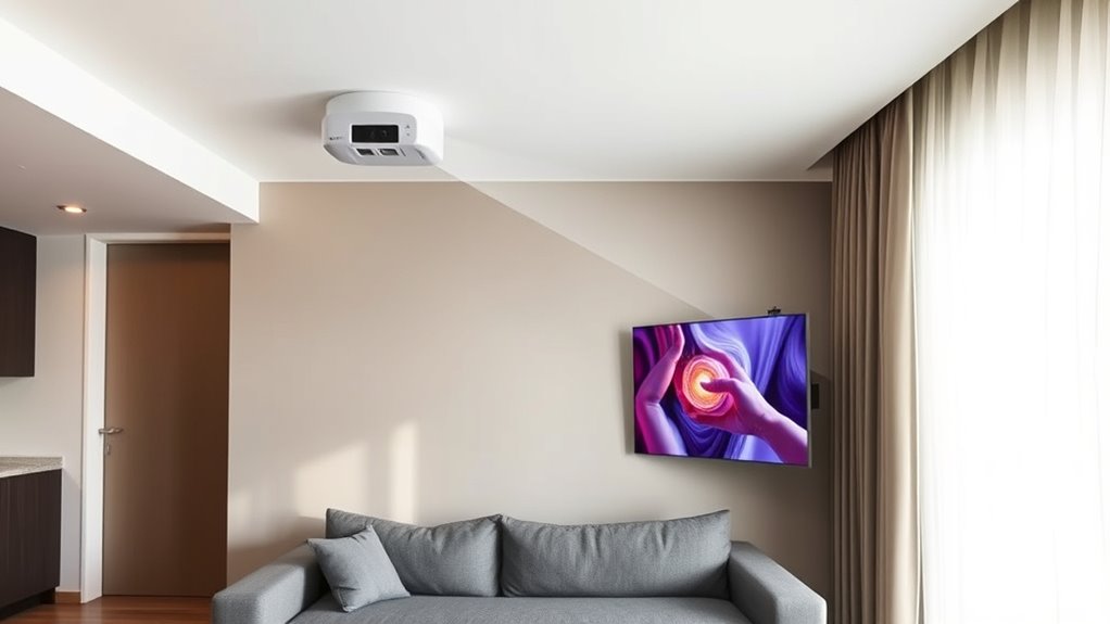 optimize small room projector setup