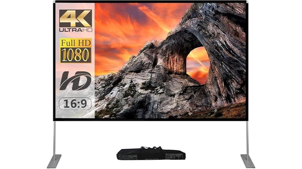 outdoor 100 inch portable screen